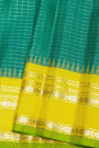 Gadwal Silk Peacock Green Saree