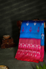 Ikkat Silk Blue Saree