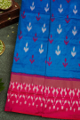 Ikkat Silk Blue Saree