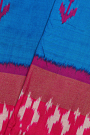 Ikkat Silk Blue Saree
