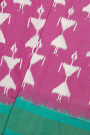 Ikkat Silk Pink Saree