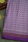 Ikkat Silk Purple Saree