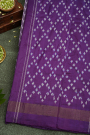Ikkat Silk Purple Saree