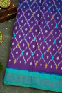 Ikkat Silk Purple Saree