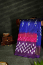 Ikkat Silk Blue Saree