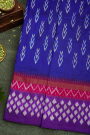Ikkat Silk Blue Saree