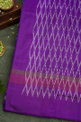 Ikkat Silk Blue Saree