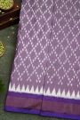 Ikkat Silk Purple Saree