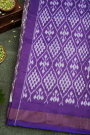 Ikkat Silk Purple Saree