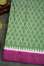 Ikkat Silk Green Saree