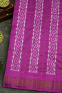 Ikkat Silk Green Saree