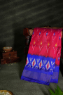 Ikkat Silk Magenta Saree