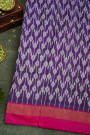 Ikkat Silk Blue Saree