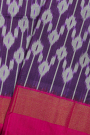 Ikkat Silk Blue Saree