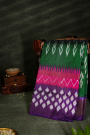 Ikkat Silk Bottle Green Saree