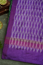 Ikkat Silk Bottle Green Saree