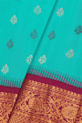 Gadwal Silk Sky Blue Saree