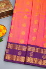 Gadwal Silk Peach Saree