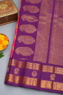 Gadwal Silk Peach Saree
