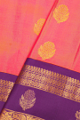 Gadwal Silk Peach Saree