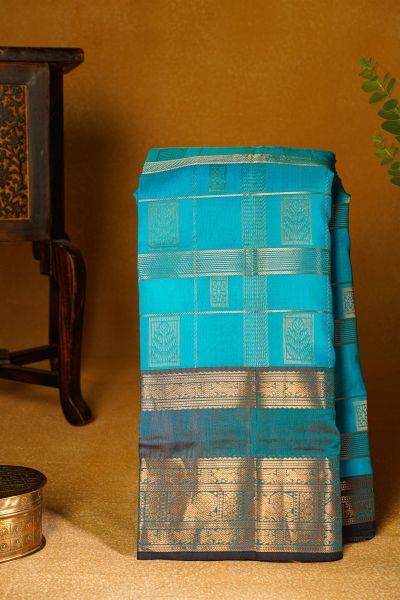 Kuppadam Sico Sky Blue Saree
